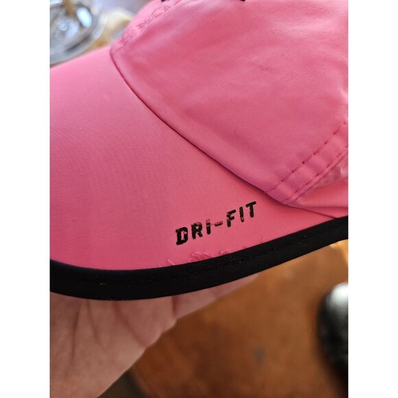 Nike Dri Fit Girls Swoosh Hat Cap Pink Adjustable Lightweight Active Size 4/6x - Picture 3 of 6